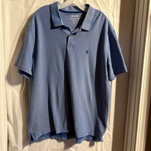 Izod Mens Advantage Performance Short Sleeve Blue‎ Polo Size XXL Stretch Golf
